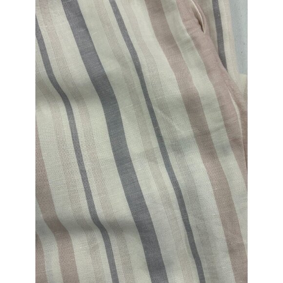 Express Pants Womens 16S/16C White Pink Gray Striped Ankle High RiseNWT - Picture 9 of 13